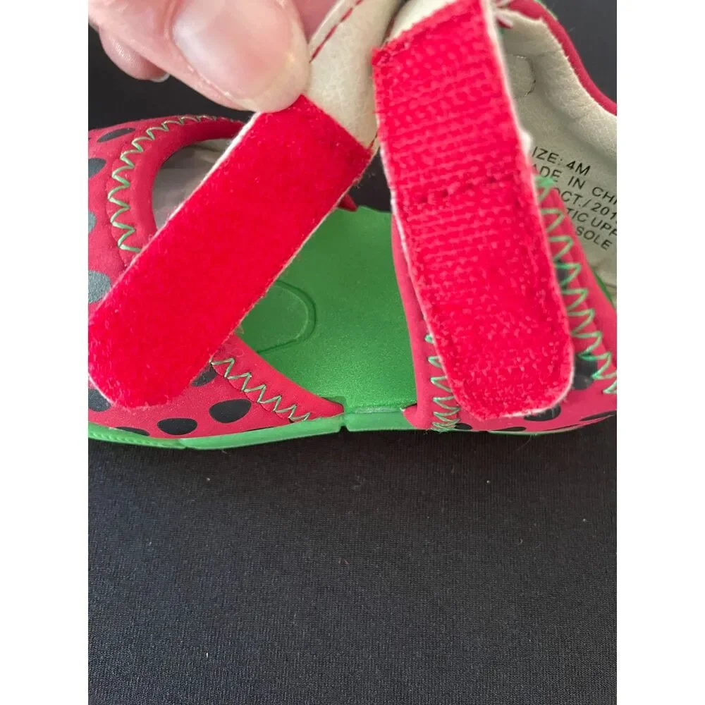 ~ NEW no box, Livie & Luca Watermelon Sandals 4 Kids Girls Velcro Flexible Red